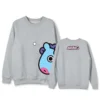 New Bt21Ed Kawaii Anime Y2K Cotton Thin Round Neck Sweater Cartoon Cute Couple Tops Clothing for 24 - BT21 Merch