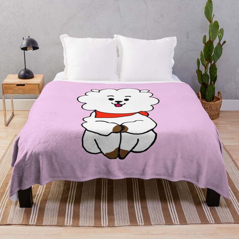 Jin - Bt21 Character Rj Throw Blanket